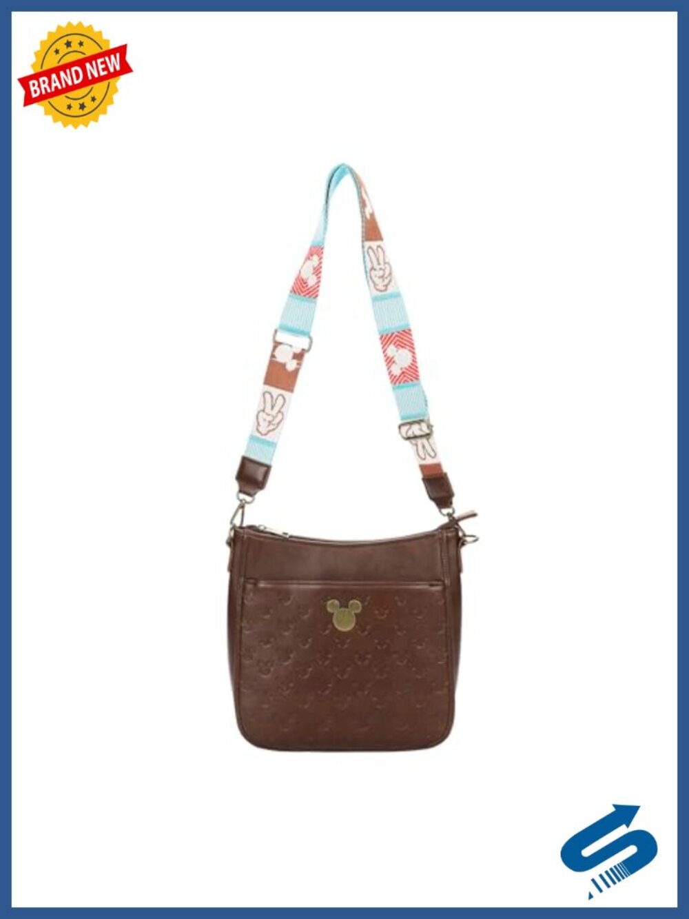 Mickey Mouse Ears Crossbody Bag with Adjustable Strap